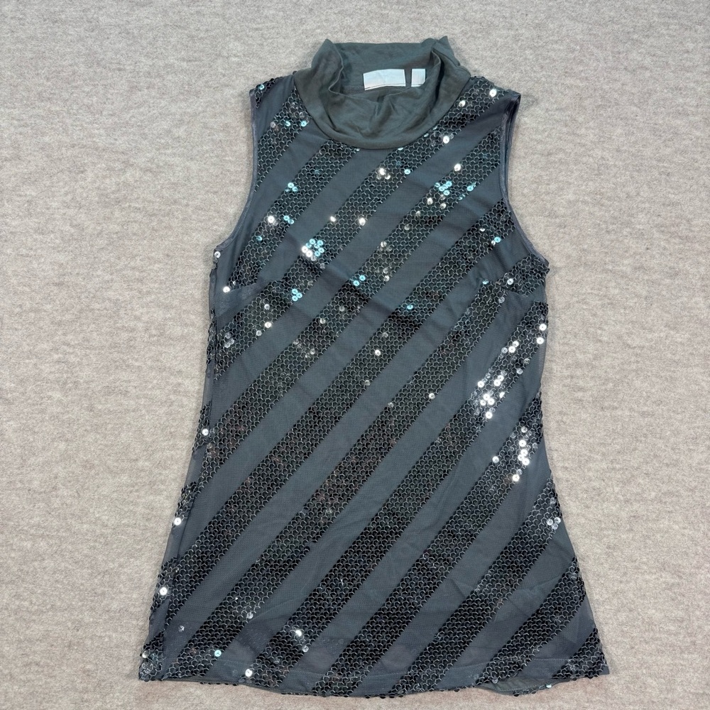 JohnPaulRichard Black Sleeveless Sequin Mini Dress